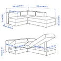 IKEA JÄTTEBO ЄТТЕБУ, мод кут диван 2,5-місн з кушеткою, правий / ТОНЕРУД сірий 294.851.86 фото thumb №8