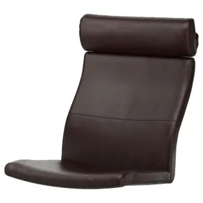 IKEA POÄNG ПОЕНГ, подушка для крісла, ГЛОСЕ темно-коричневий 600.945.95 фото