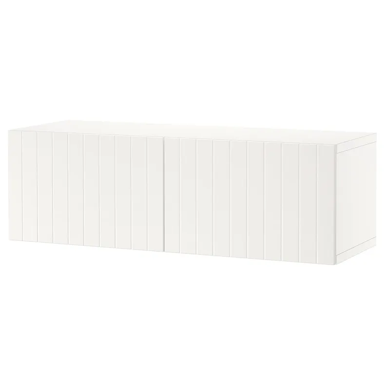 IKEA BESTÅ БЕСТО, стеллаж с дверьми, белый / Суттервикен белый, 120x42x38 см 794.261.99 фото №1