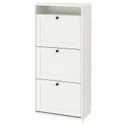 IKEA BRUSALI БРУСАЛІ, шафа для взуття з 3 відділеннями, білий, 61x30x130 см 804.803.93 фото thumb №1