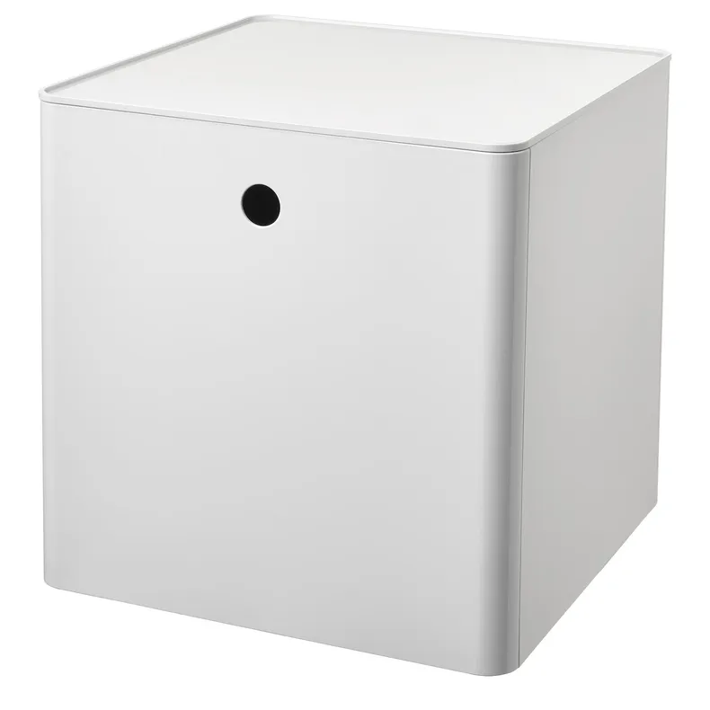 IKEA KUGGIS КУГГИС, контейнер с крышкой, белый, 32x32x32 см 005.268.75 фото №1