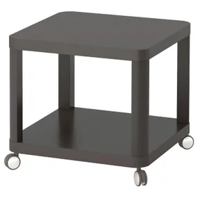 IKEA TINGBY ТІНГБЮ, столик журнальний на коліщатах, сірий, 50x50 см 003.494.44 фото