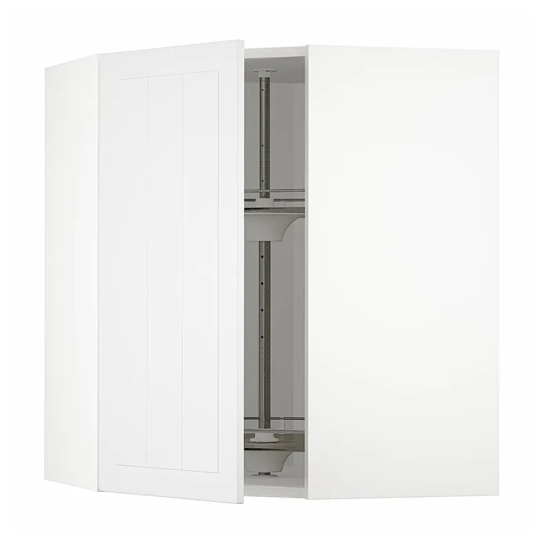 IKEA METOD МЕТОД, углов навесн шкаф с вращающ секцией, белый / Стенсунд белый, 68x80 см 194.092.06 фото №1