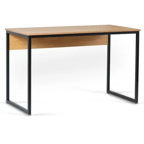 Письмовий стіл MEBEL ELITE ROSS, 120 см, Золотий дуб / Чорний фото