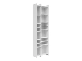 BRW Высокий книжный шкаф Benny 60 см открытый белый, белый REG/226/60-BI фото