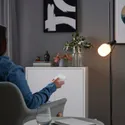 IKEA HÅRSLINGA ХОРСЛИНГА / TRÅDFRI ТРОДФРИ, торшер с лампочкой, черный / умный белый спектр 595.134.99 фото thumb №3