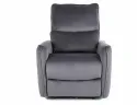Раскладное кресло бархатное SIGNAL ZEPHYR Velvet, Bluvel 14 - серый фото thumb №3