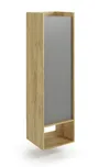 Книжкова шафа HALMAR MOBIUS 1D 50x41 см, корпус : натуральний гікорі, фасади - пильно-сірий фото