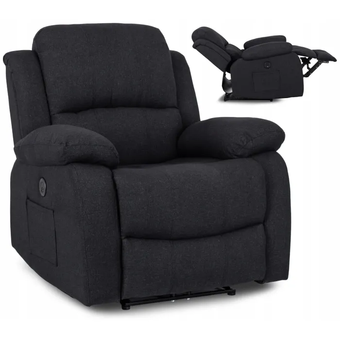 Масажне крісло MEBEL ELITE BONO 2, тканина: чорний фото №1
