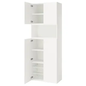 IKEA PLATSA, комбинация с дверьми, Белый/фондовый белый, 80x42x221 см 495.858.68 фото