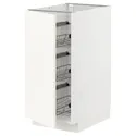 IKEA METOD МЕТОД, напольный шкаф / проволочные корзины, белый / Вальстена белый, 40x60 см 295.071.26 фото thumb №1