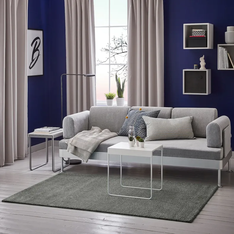 IKEA LANGSTED ЛАНГСТЕД, килим, короткий ворс, світло-сірий, 133x195 см 204.459.39 фото №3
