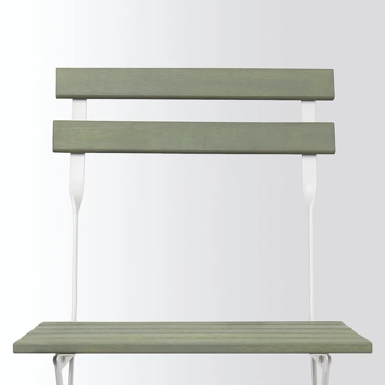 IKEA TÄRNÖ ТЕРНО, стілець, вуличний, складаний білий/зелений 705.309.49 фото №3