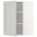 IKEA METOD МЕТОД, шафа навісна із полицями, білий / світло-сірий Lerhyttan, 40x60 см 194.589.56 фото thumb №1