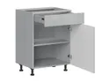 BRW Базовый шкаф Top Line для кухни 60 см правый с ящиком soft-close серый глянец, серый гранола/серый глянец TV_D1S_60/82_P/STB-SZG/SP фото thumb №3
