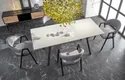 Розкладний стіл кухонний HALMAR BALROG 2 140-180x80 см, стільниця - світло-сіра, ніжки - чорні фото thumb №14