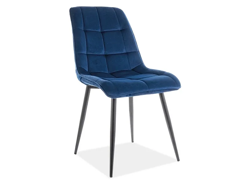 Кухонный стул SIGNAL CHIC Velvet, Bluvel 86 - темно-синий фото №3