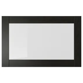 IKEA SINDVIK СІНДВІК, скляні дверцята, чорно-коричневий / прозоре скло, 60x38 см 402.963.11 фото
