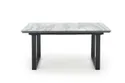 Обідній стіл розкладний HALMAR MARLEY 160-200x90 см, стільниця - білий мармур / попелясто-сірий, ніжки - чорні фото thumb №15