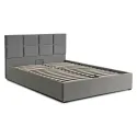 MEBEL ELITE Кровать 140x200 MANDA Velour Grey фото thumb №10