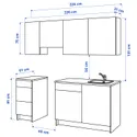 IKEA KNOXHULT КНОКСХУЛЬТ, кухня, білий, 220x61x220 см 891.804.65 фото thumb №12