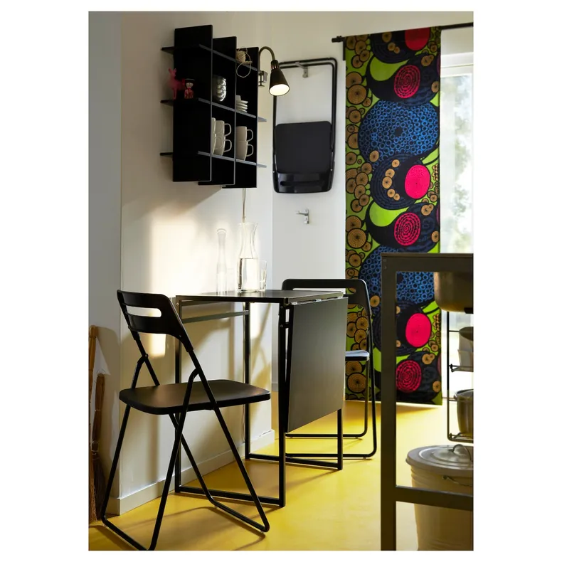 IKEA NISSE НІССЕ, стілець складаний, чорний 301.150.66 фото №3