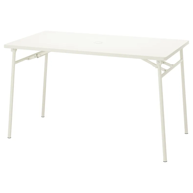 IKEA TORPARÖ ТОРПАРЕ, стіл, для вулиці, білий / розкладний, 130x74 см 704.207.57 фото №1