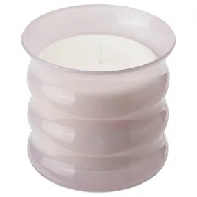IKEA LUGNARE ЛУГНАРЕ, ароматическая свеча в стакане, жасмин / розовый, 50 часов. 605.021.50 фото