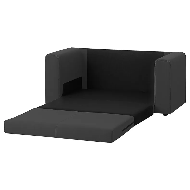 IKEA ASKEBY АСКЕБІ, 2-місний диван-ліжко, Книза темно-сіра 505.148.46 фото №2