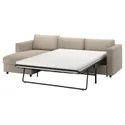 IKEA VIMLE ВІМЛЕ, чохол для 3-місного дивана-ліжка, з шезлонгом / бежевий 594.343.03 фото thumb №2
