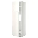 IKEA METOD МЕТОД, висока шафа для холодильника, 2 дв, білий / ВЕДДІНГЕ білий, 60x60x200 см 294.694.74 фото thumb №1
