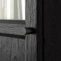 IKEA BILLY БИЛЛИ / OXBERG ОКСБЕРГ, стеллаж / панельная / стеклянная дверь, черная имитация дуб, 40x30x202 см 394.833.37 фото thumb №4