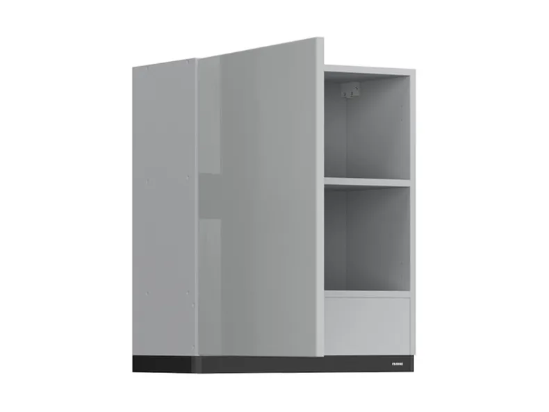 Кухонный шкаф BRW Top Line 60 см с вытяжкой левый серый глянец, серый гранола/серый глянец TV_GOO_60/68_L_FL_BRW-SZG/SP/CA фото №3