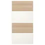 IKEA MEHAMN МЕХАМН, 4 панелі для рами розсувних дверцят, дуб морений білий/білий, 100x201 см 004.211.85 фото