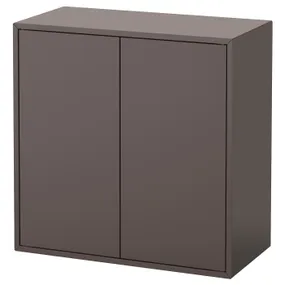 IKEA EKET ЕКЕТ, шафа, 2 дверцят, 1 полиця, темно-сірий, 70x35x70 см 203.449.21 фото