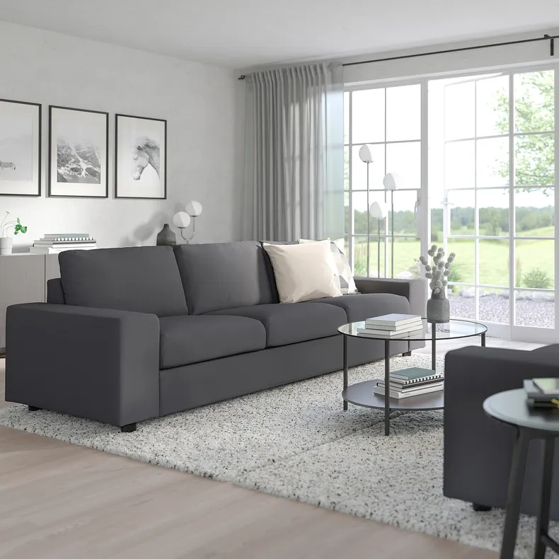 IKEA VIMLE ВІМЛЕ, 3-місний диван-ліжко, з широкими підлокітниками / ХАЛЛАРП сірий 195.370.96 фото №3