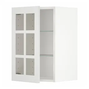 IKEA METOD МЕТОД, навісна шафа,полиці / скляні дверцята, білий / стенсундський білий, 40x60 см 194.667.44 фото