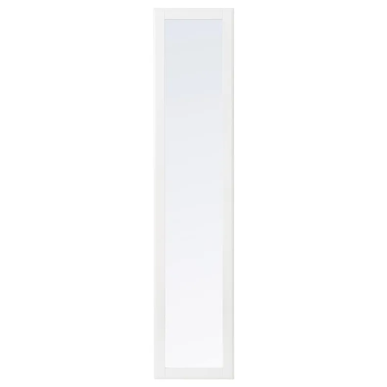 IKEA TYSSEDAL ТІССЕДАЛЬ, дверцята з петлями, білий/дзеркальне скло, 50x229 см 893.029.90 фото №1