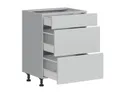 BRW Кухонный базовый шкаф Top Line 60 см с ящиками светло-серый матовый, греноловый серый/светло-серый матовый TV_D3S_60/82_2SMB/SMB-SZG/BRW0014 фото thumb №3