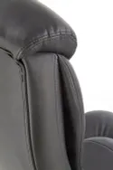 Крісло комп'ютерне офісне обертове HALMAR QUAD чорний, екошкіра перфорована фото thumb №6