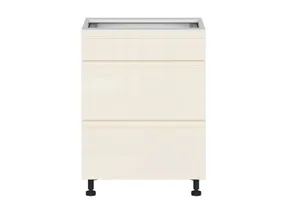 BRW Кухонный шкаф Sole 60 см с выдвижными ящиками с мягким закрыванием магнолия глянец, альпийский белый/магнолия глянец FH_D3S_60/82_2STB/STB-BAL/XRAL0909005 фото