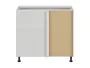 BRW Кухонный угловой шкаф Sole правый светло-серый глянец угловой шкаф 105x82 см, альпийский белый/светло-серый глянец FH_DNW_105/82/60_P/B-BAL/XRAL7047 фото