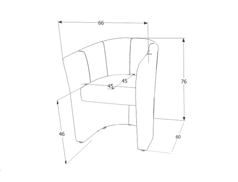 Крісло м'яке оксамитове SIGNAL TM-1 Velvet, Bluvel 03 - світло-сірий фото №2