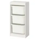 IKEA TROFAST, стеллаж для мусорных контейнеров, белый/белый, 46x30x94 см 295.751.96 фото thumb №1