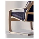 IKEA POÄNG ПОЕНГ, крісло, березовий шпон / ГЛОСЕ темно-коричневий 898.291.19 фото thumb №6