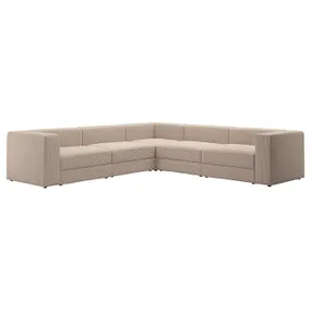 IKEA JÄTTEBO ЭТТЕБО, модульный угловой диван, 6-местный, Самсала серо-бежевый 094.852.53 фото