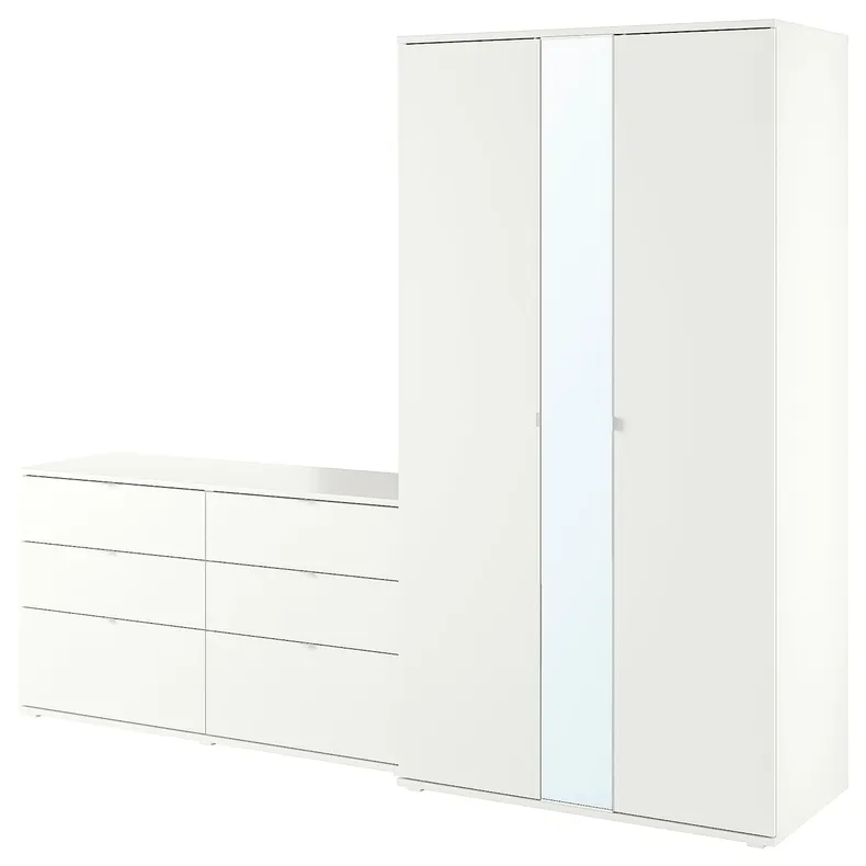 IKEA VIHALS ВИХАЛС, гардероб, комбинация, белый, 245x57x200 см 494.421.86 фото №1