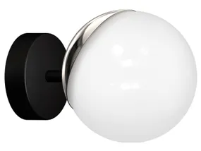 BRW Металевий настінний світильник Sfera білий і чорний 075565 фото