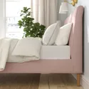 IKEA IDANÄS ІДАНЕС, каркас ліжка з оббивкою, Gunnared блідо-рожевий, 140x200 см 204.589.36 фото thumb №6