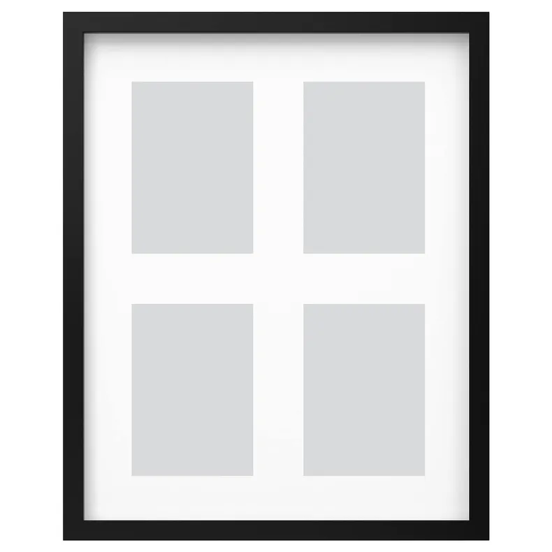 IKEA RÖDALM РЕДАЛЬМ, рамка для 4х фото, чорний, 40x50 см 505.537.34 фото №1